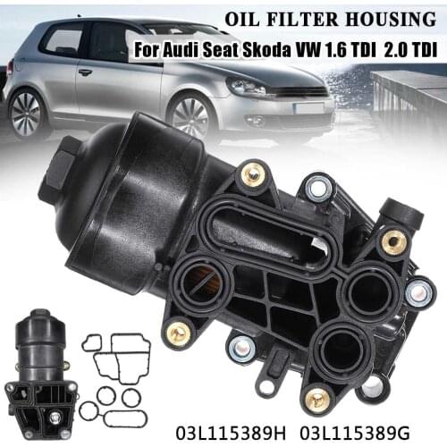 Oil Filter Housing with Gaskets 03L115389H 03L115433 For Audi A3 A4 Q5 Seat For Skoda For VW For Golf For Passat 1.6 TDI 2.0 TDI