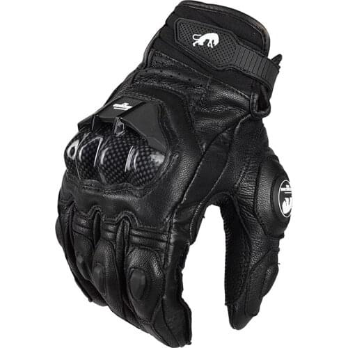 Furygan AFS6 Motorcycle Leather Gloves Carbon Fiber Screen-touch Knight Short Glove Motocross Racing Equipment Protective Gear