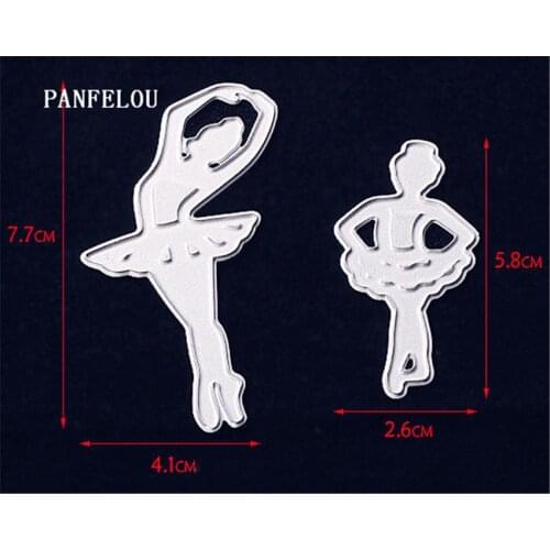 PANFELOU Metal craft BALLERINA GIRL paper die cutting dies for Scrapbooking/DIY Easter wedding Halloween cards