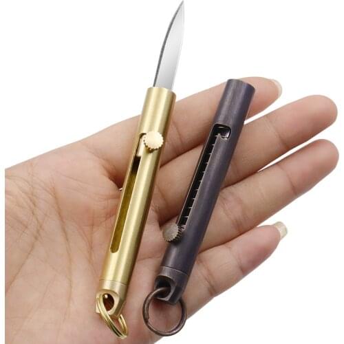 Brass Vintage Mini Pocket Folding Knife New CS Go Knives Letter Opener Portable EDC Tool Fishing Outdoor Camp Survival