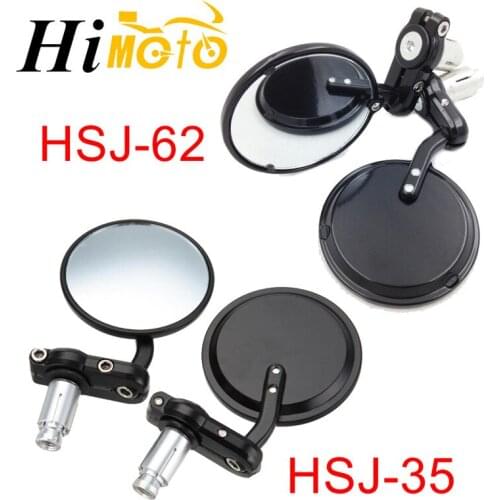Motorcycle 3" Round 7/8" Handle Bar End Rear View Mirrors Motorbike Scooters Side Mirrors Cafe Racer Universal For Honda Harley