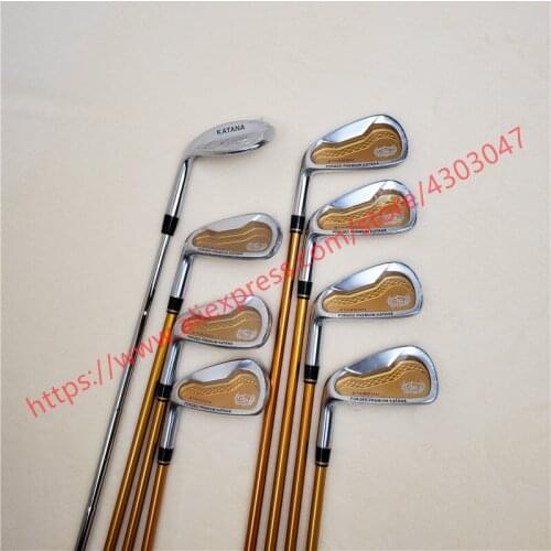 Mens katana Golf irons clubs Graphite golf shaft R/S/SR flex Golf clubs with headcover Free shipping