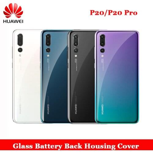 Original Housing Case For Huawei P20 Pro P 20 Battery Cover Rear Door Replacement Part With Camera Lens Adhesive Sticker & logo