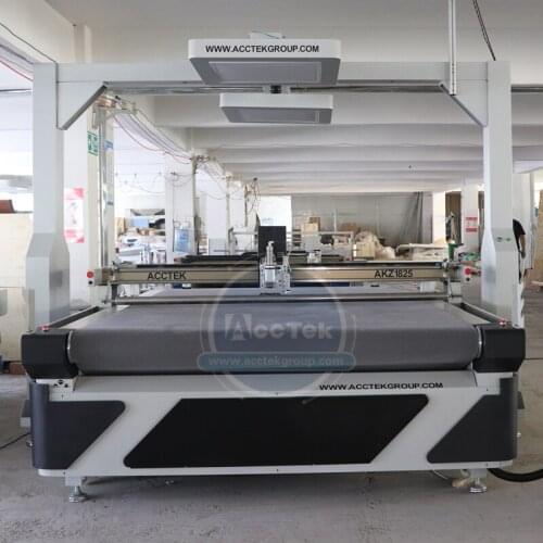 Oscillating Knife Cutting Machine Pattern Cnc Automati Clothing Mat Pvc Soft Glass Round Blades