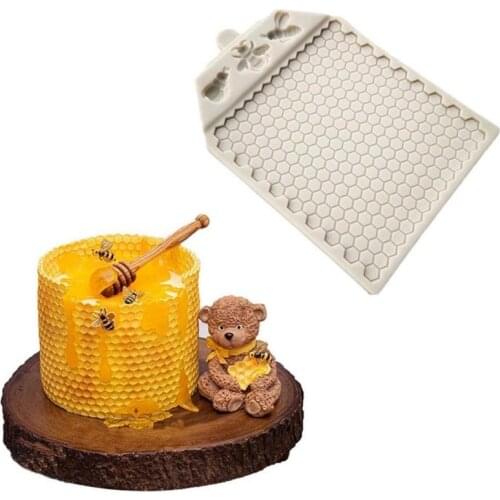 Honeycomb Bees Silicone Mold Ice Cream Fondant Cake Decorating Tool Mold Sugar craft Chocolate Baking Tool For Cake Gumpaste For