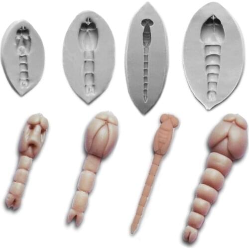 Dragonfly Body Silicone Mold for Fondant Cake Decor, Cupcakes, Sugarcraft, Cookies, Candies, Cards and Clay Bakeware Tools