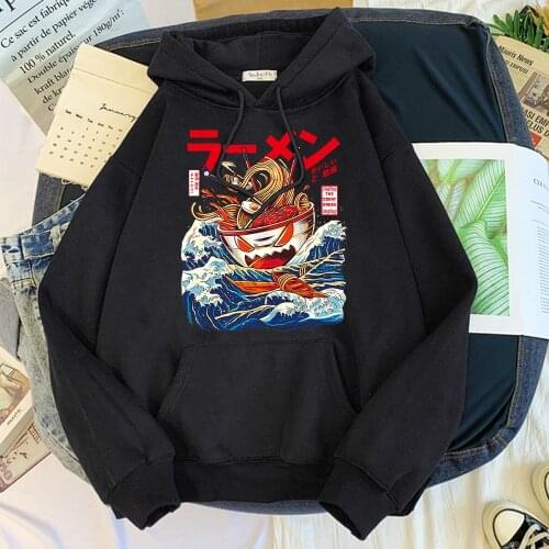Mens Hoodie Japanese Street Food Delicious Ramen Print Clothing Sportswear For Male Vintage Funny Sweatshirts Oversize Pullovers