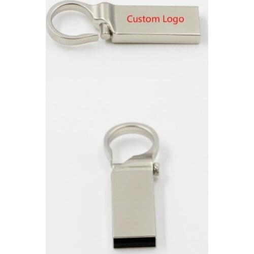 50pcs/lot Custom logo usb flash drive pen drive 4GB 8GB 16GB 32GB 64GB waterproof Metal Memory Stick Usb 2.0 for Wedding Gift