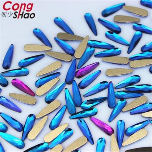 High Quality 30pcs Blue Fire color Crystals Rhinestones For Nails Art decorations DIY Glitter Garment Flat Back stones 8C66