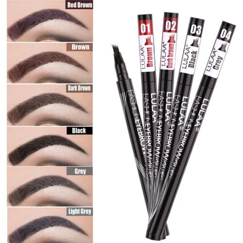 Female Beginner Waterproof Makeup LULAA Color Eyeliner Sweat-Proof Not Smudge Wine Red Brown Multicolor Liquid Eyeliner