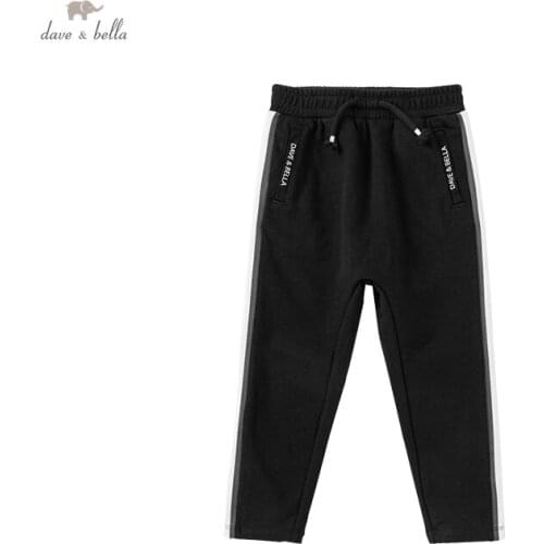 DBS18280-K dave bella autumn 18M-13Y kids boys fashion soild pockets pants children boutique casual full-length pants