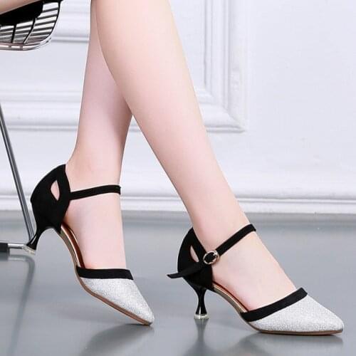 Hollow Ballroom Dance Shoes Woman Pumps Ballroom Sports Women Shoes Model Show Host Catwalk Female Shoes Sneakers