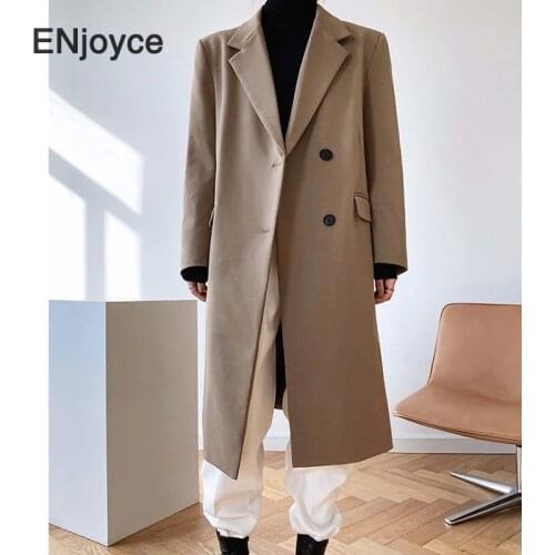 Woman Blazer 2021 Spring Suit Overcoat Women Casual Korean Style Fashion New Lapel Long Suit Top Wide Shoulder Suit Jacket