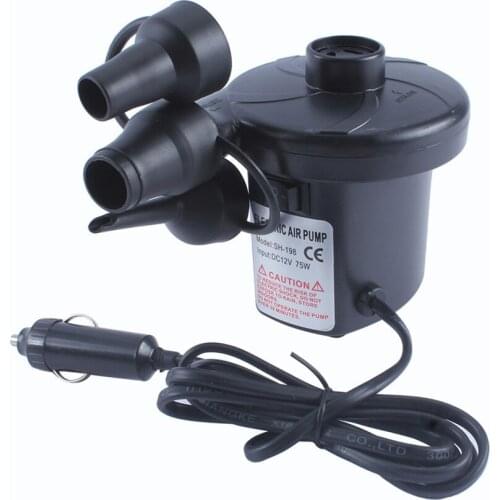 3800Pa Electric Air Pump 380L/min for Air Mattress Inflatable Boat Airbed Hovercraft Toy Inflator DC 12V