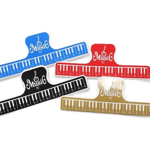4pcs Colorful Plastic Music Score Fixed Clips Book Paper Holder for Guitar Violin Piano Player Multifunction Spring Clips 15cm