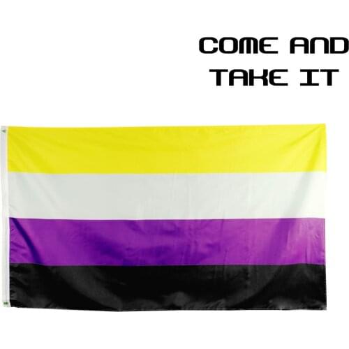 90*150cm NB Pride Genderqueer GQ Gender Identity NONBINARY Non-Binary flag For Decoration