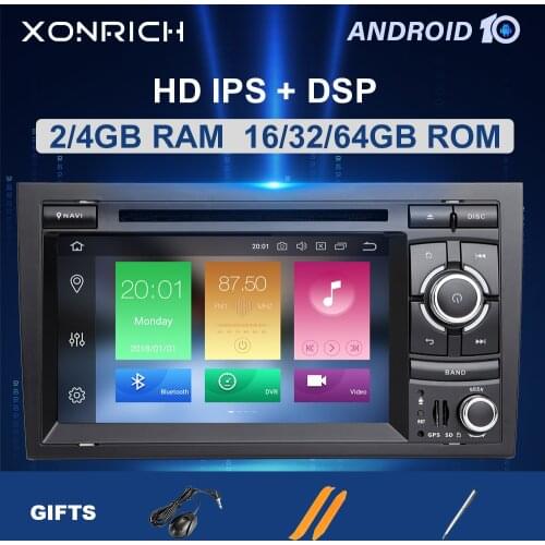 IPS DSP 2 din Android 10 GPS AutoRadio Multimedia For Audi A4 B8 B6 B7 S4 B7 B6 RS4 B7 SEAT Exeo Navigation dvd player 4GB 64G