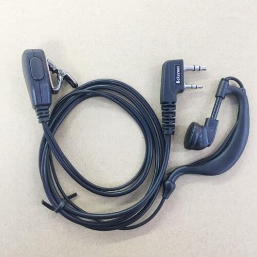 Clmap collar big PTT headphone K plug 2pins for Kenwood Baofeng 888s uv5r Puxing Wouxun Quansheng TYT WLN etc walkie talkie