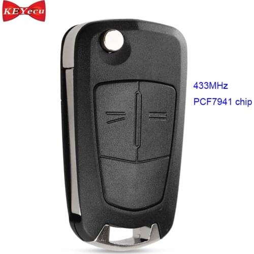 KEYECU for Opel Astra H 2005-2010 Zafira B 2006-2013 Remote Key Fob 433MHz PCF7941 Chip HU100 Blade P/N: 13.149.658