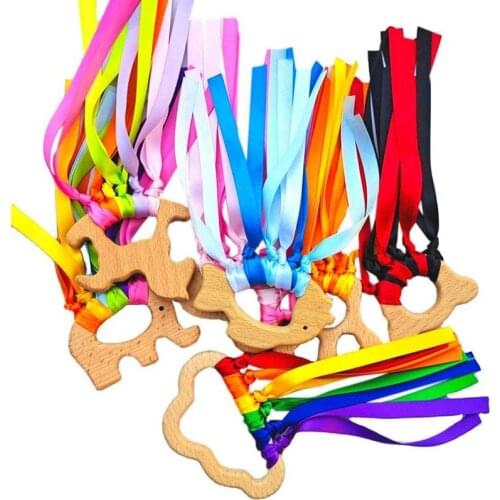 Montessori Style Sensory Toy BPA-Free Non-Toxic Baby Ribbon Ring Newborns Upwards Develop Colour Recognition Sensory Toy #20