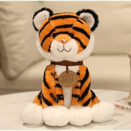 25/40cm Cartoon Tiger Plush Toys Soft Wild Animals Simulation Tiger Jaguar Doll Children Kids Birthday Gifts