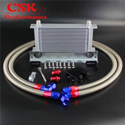 AN10 19 Row Oil Cooler w/ Bracket Hose Kit Fits For BMW 335: N54 E90 E92 E93/135: E82