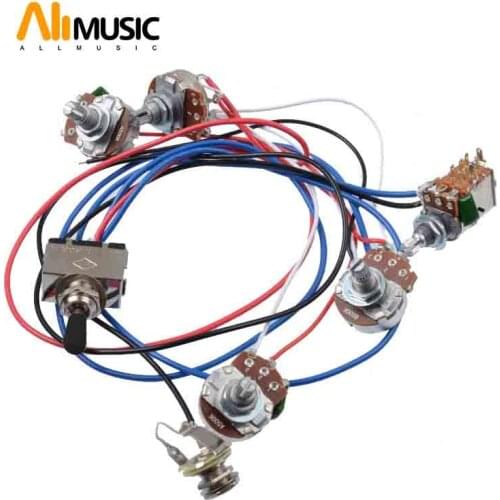 Electric Guitar Wiring Harness Kit 2V2T Pot Jack 3 Way Switch for Gibson Les Paul guitar Lp Electric guitar Parts