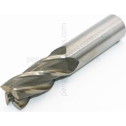 End Mill 3/4" Cutting Dia 3/4" Shank 4 Flute HSS End Mill Drill Bit, CNC End Mill Cutter for Wood, Aluminum, Steel,Foam, Plastic