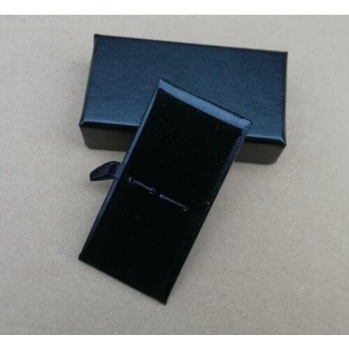 New Storage Boxes 3 Styles Men Black Rectangle Faux Leather Hold Tie Clips Case Craft BadgBox 80*40*25m Tie Bar 25pcs/lot