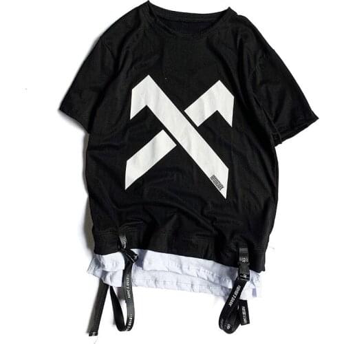 Harajuku Summer Men T Shirt Hip Hop Punk Streetwear Cotton Male Clothing Anime Fashion Printing Japanese Casual Sport T-Shirt