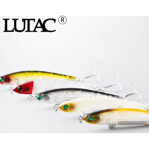 LUTAC pencil fishing lures wobber pencil stickbait 5 pcs/lot 7g/15.5g mixed sinking seabass stickbait topwater bait