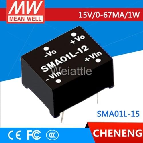 MEAN WELL original SMA01L-15 15V 67mA meanwell SMA01 15V 1W DC-DC Unregulated Single Output Converter