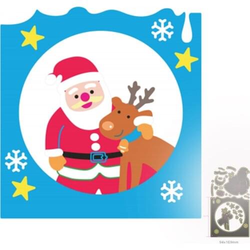 Cute Santa and Elk Metal Cutting Dies Stencils For DIY Decorative Embossing Handcraft Paper Cards Making Die Template 2021 New