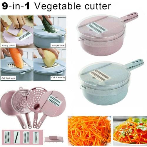 9 IN 1 Multi-function EASY FOOD CHOPPER Food Vegetable Blender Chopper Slicer
