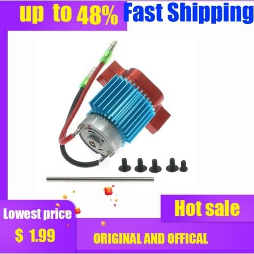 380 brushed motor with alloy heatsink and gearbox housing w/steel gears for wpl henglong b14 b16 b24 b36 ural q60 q61 q62