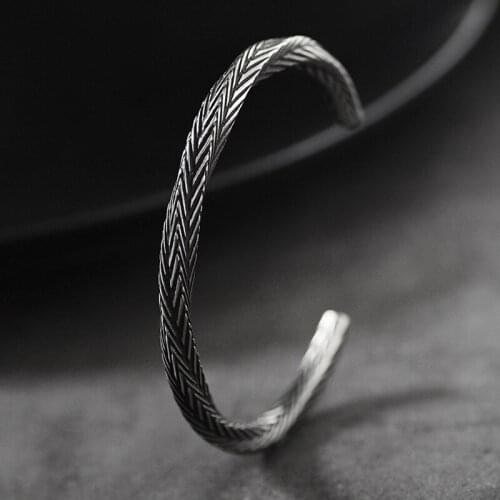 Nordic Viking Pattern Bangle Bracelets Bangles for Men Pulseras Hombre Titanium Steel Bracelet Jewelry