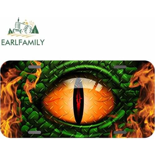 EARLFAMILY 13cm x 6.7cm For Dragon Eyes Occlusion Scratch Car Stickers Sunscreen Decal Personality Creative Suitable for VAN RV