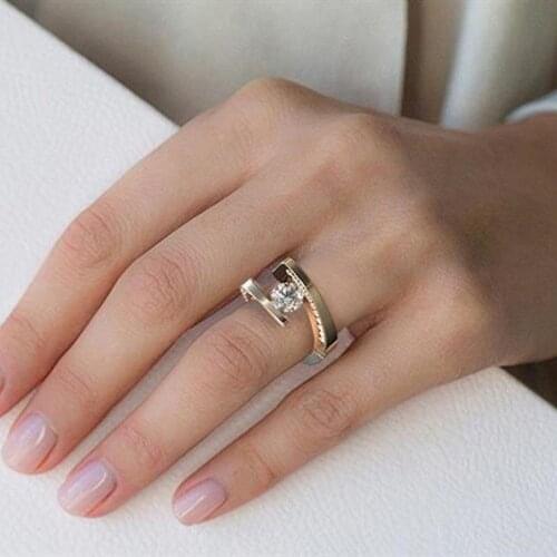 2021 New Luxury Trendy AAA White Zircon Wedding Rings For Women Designer Female Jewelry Engagement Birthday Party Valentine Gift