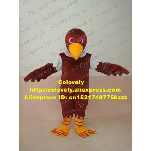 New Brown Pheasant Chiken Mascot Costume Mascotte Rooster Hen Biddy Chook Cock With Big Eyes White Brown Wings No.801 Free Ship