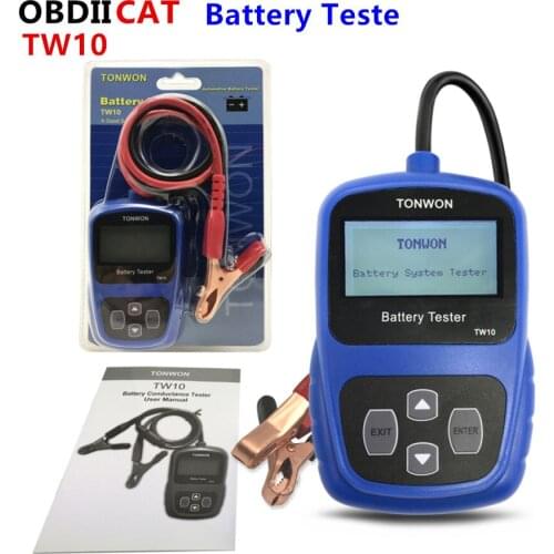OBDIICAT-A+ TONWON TW10 Car Battery Tester Analyzer Diagnostic Tool Universal 12V Load Tester Auto Battery Voltage Meter Vehicle