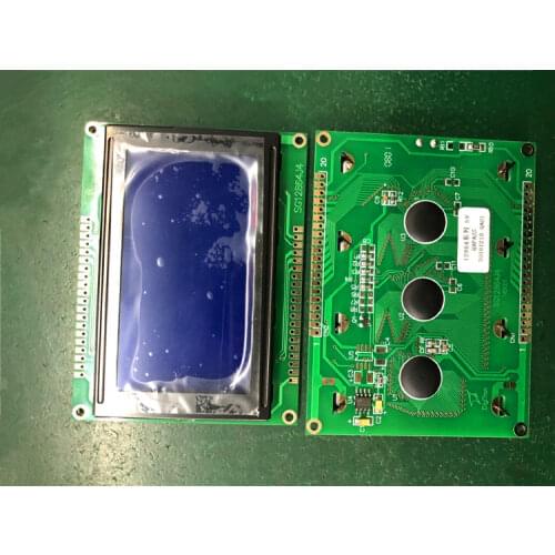 1pcs LCD Board Blue Screen 12864 128X64 5V parallel port display KS0107 driver LCD module New industrial Grade Dimension 93x70