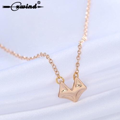Cxwind Fox Animal Pendants & Necklaces Charm Women Men Girls Boy Unisex Trendy Choker Jewelry Best Friend Gift