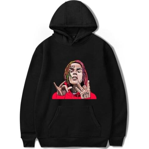 Simple Style Aikooki High Quality Tekashi69 6ix9ine Sweatshirts Men/Women Popular Casual Harajuku Hoodie Print 6ix9ine Pullover