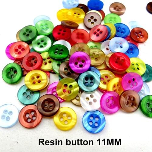 100PCS Mixed Shirt Resin Pearl Buttons 11MM Fits Coat Boots Sewing Clothes Accessory Kids Button R-369