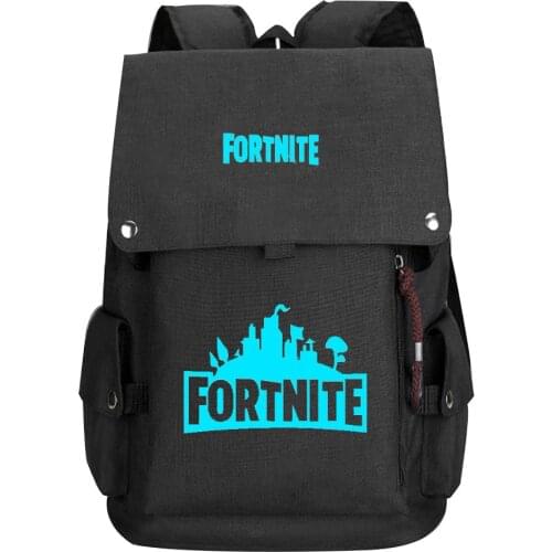 Fortnite Luminous Canvas School Backpack Daypack Under Capacity School Bag For Boys Girls Black Mochilas