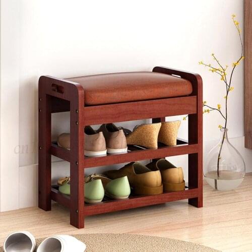 Shoe Changer Shoe Cabinet Simple Modern Bed End Stool Solid Wood Shoe Bench Bench Multifunctional Storage Storage Stool