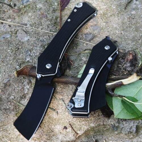 G10 Carbon Fiber Folding 5CR15MOV Outdoor Tactical Survival Hunting Camp EDC Portable Self-Defense Knife