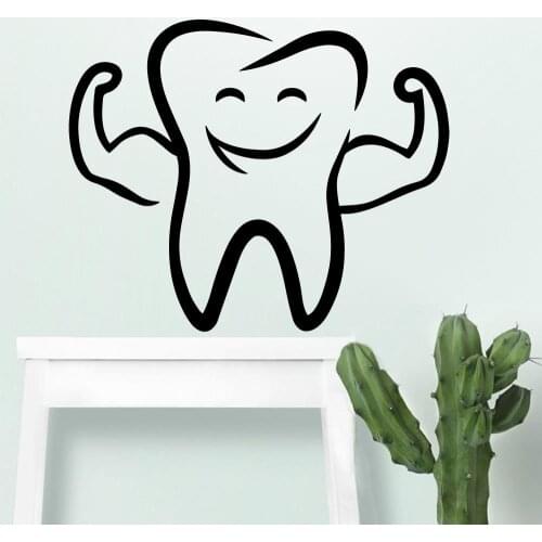 Modern Teeth Wall Stickers Personalized Creative For Home Decor Living Room Bedroom Wall Stickers Waterproof Wallpaper