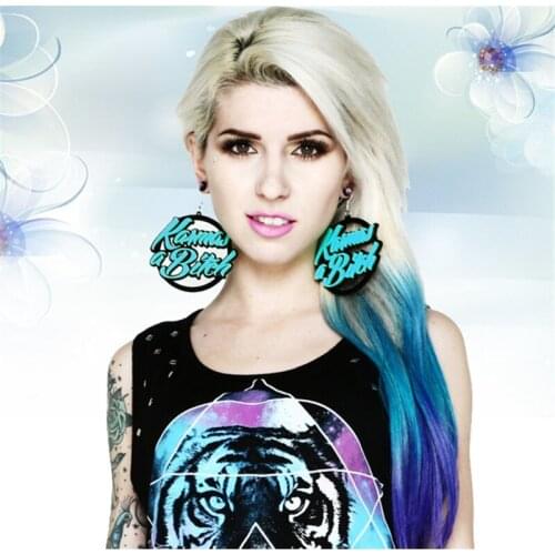 Super Big Earrings English Letter Nightclub Women Earrings Exaggerated Fashion Drop Earrings For Women