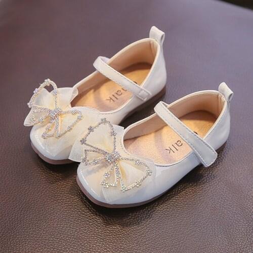 Soft-soled Flowers Princess Shoes For Wedding Party Kids Toddler Shoes Baby Girl Flat Single Shoes Chaussure Fille Red Pink